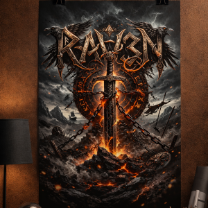 SCHWERT AUS FLAMMEN - Poster in Museumsqualität