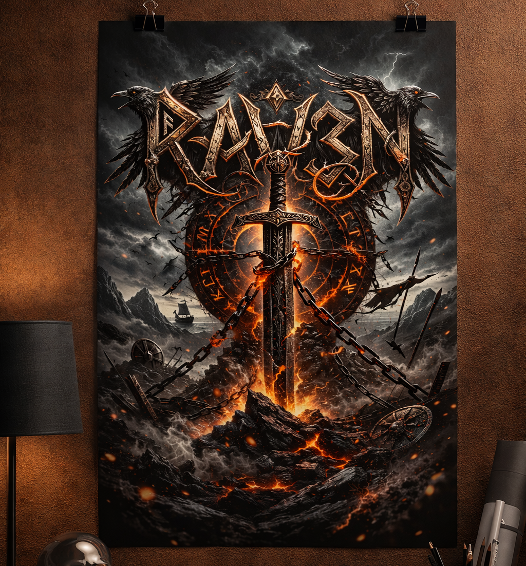 SCHWERT AUS FLAMMEN - Poster in Museumsqualität