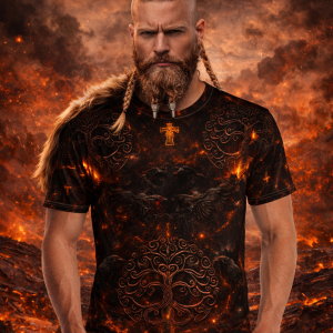 RAVEN - Lebensbaum Dark and Fire - Allover Herren-T-Shirt